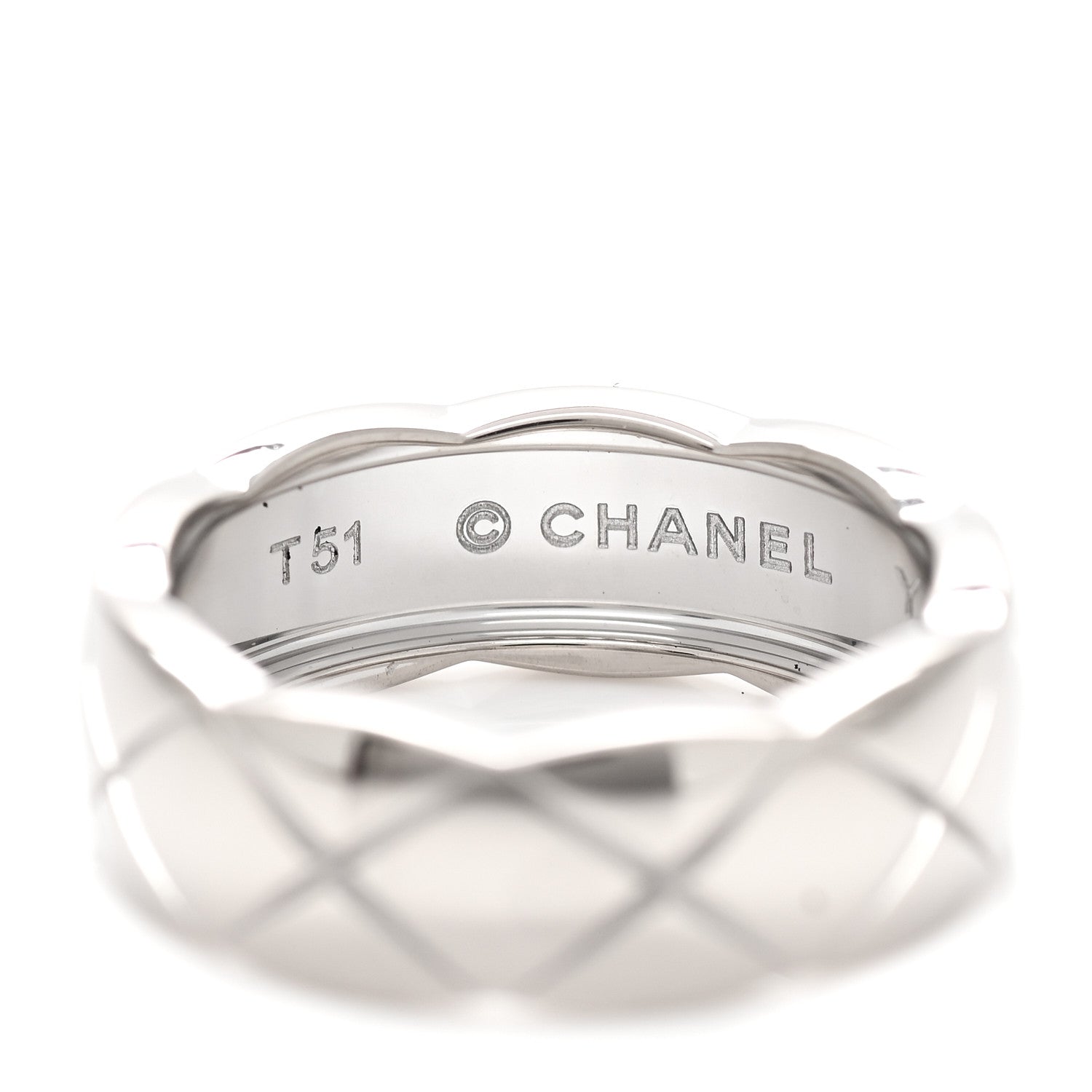 Chanel 18K White Gold Small Coco Crush Ring 51 5.75 4 of 7