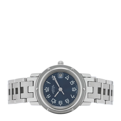 Hermes Stainless Steel 24mm Clipper Quartz Watch Blue 2 of 5