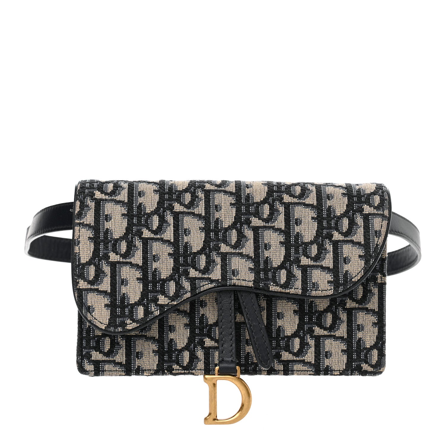 Christian Dior Oblique Saddle Belt Bag Blue 1 of 17