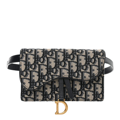 Christian Dior Oblique Saddle Belt Bag Blue 1 of 17