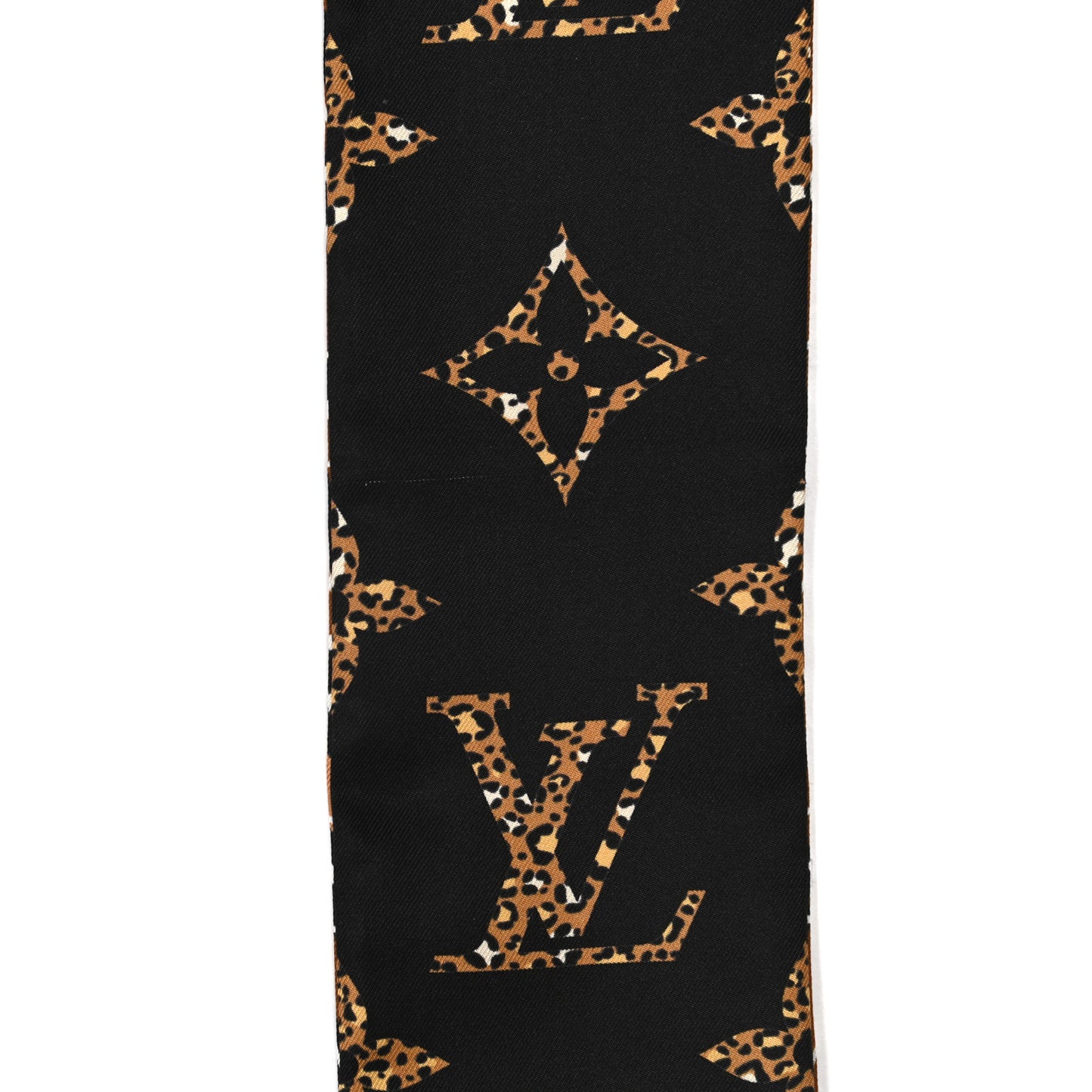Silk Monogram Giant Jungle Bandeau Black