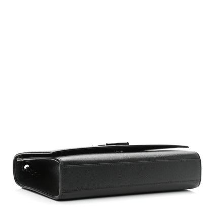 Saint Laurent Grain De Poudre Medium Classic Monogram Kate Satchel Black 4 of 12