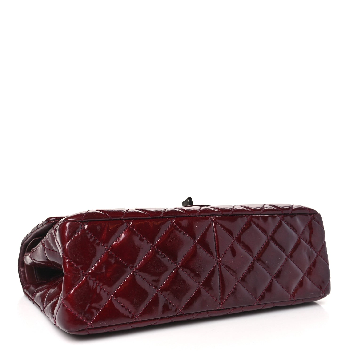 Chanel Patent Quilted 2.55 Reissue 226 Flap Burgundy 4 of 11