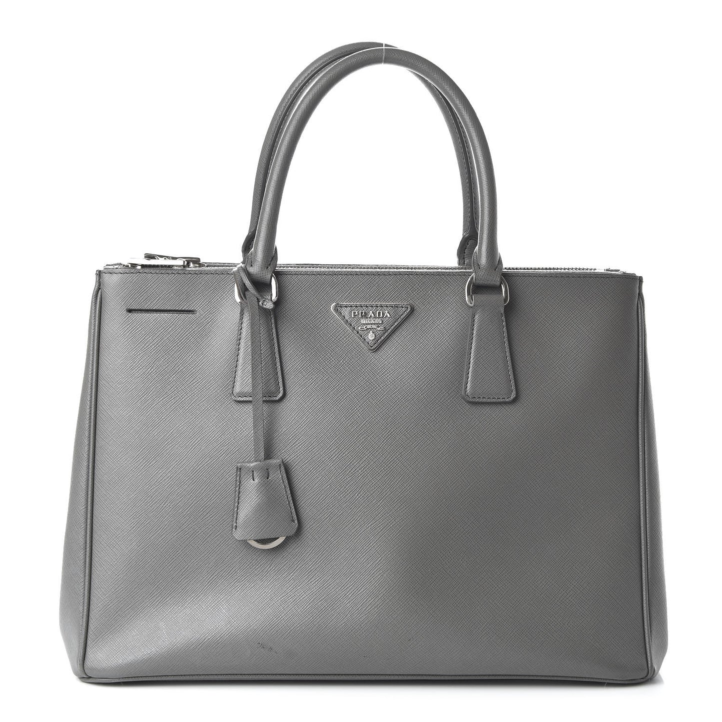 Saffiano Medium Galleria Double Zip Tote Marmo