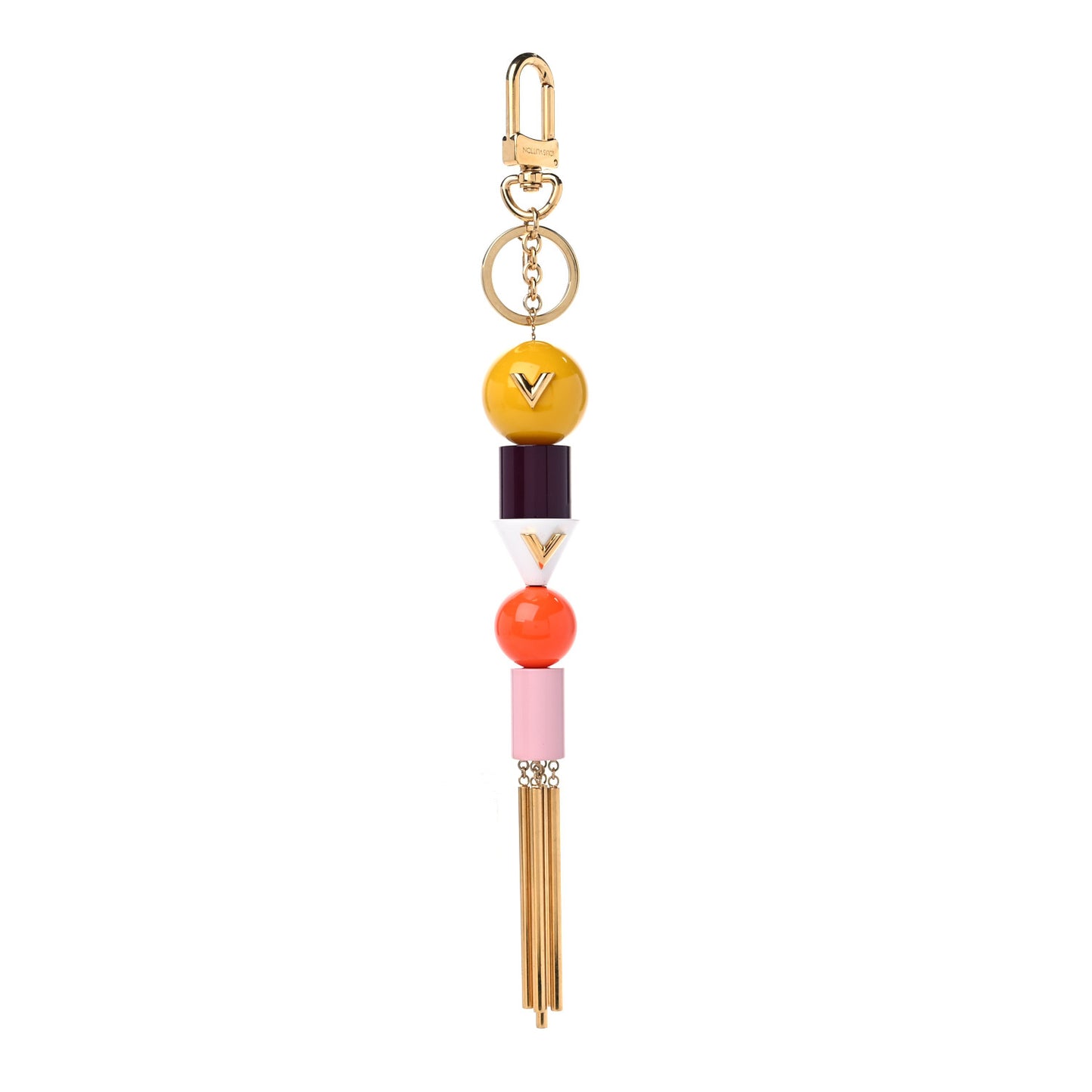 Brass Enamel Bijou de Sac Totem Bag Charm Key Ring Multicolor