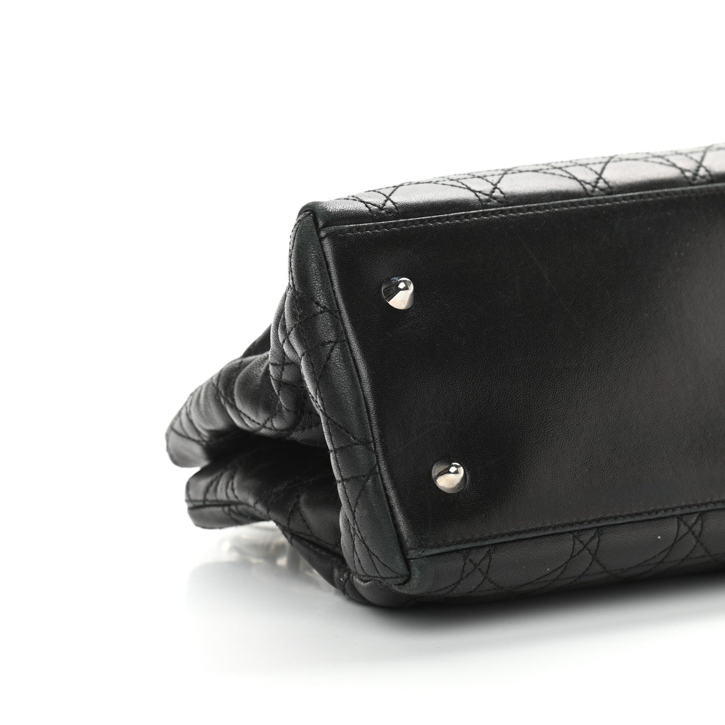 Lambskin Cannage Soft East West Tote Black