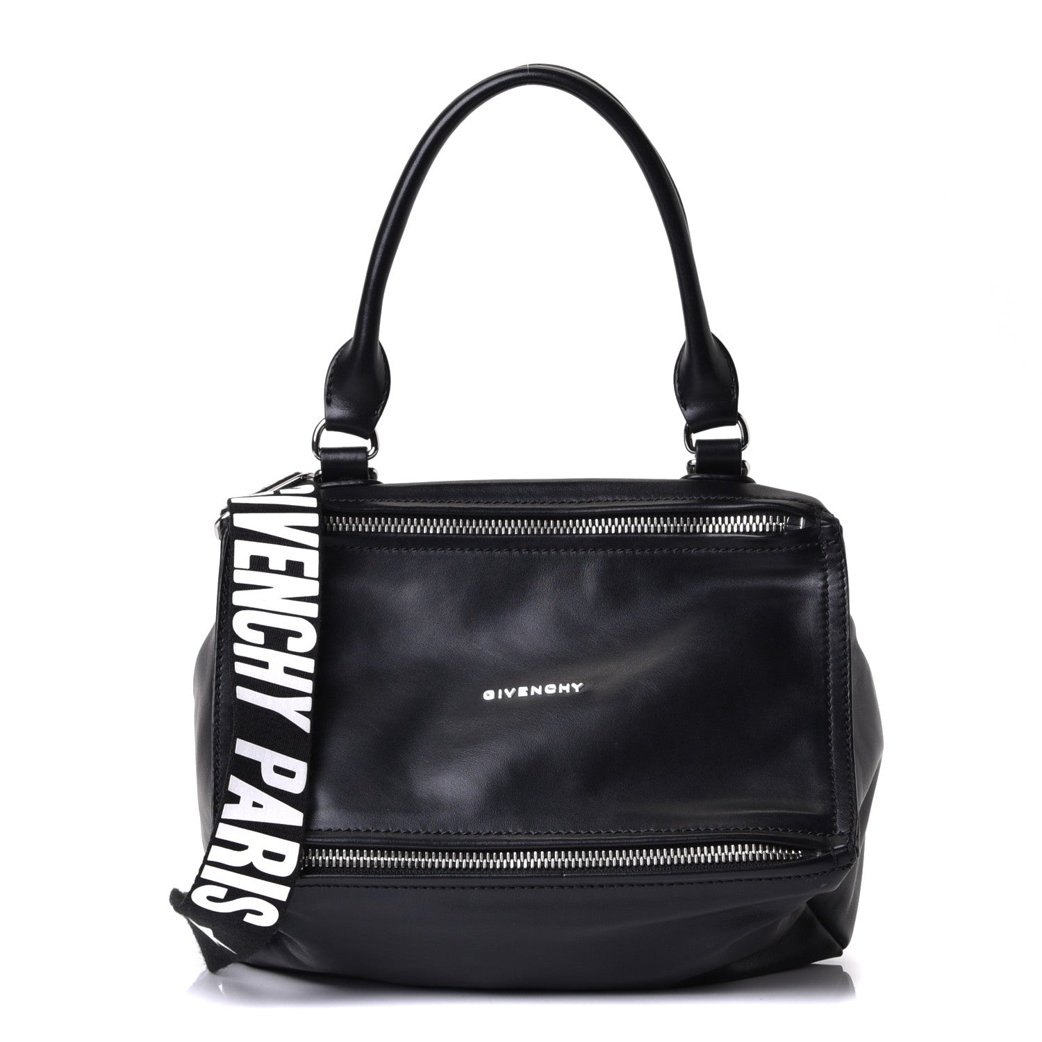 Givenchy Calfskin Small Pandora Logo Strap Black 1 of 4