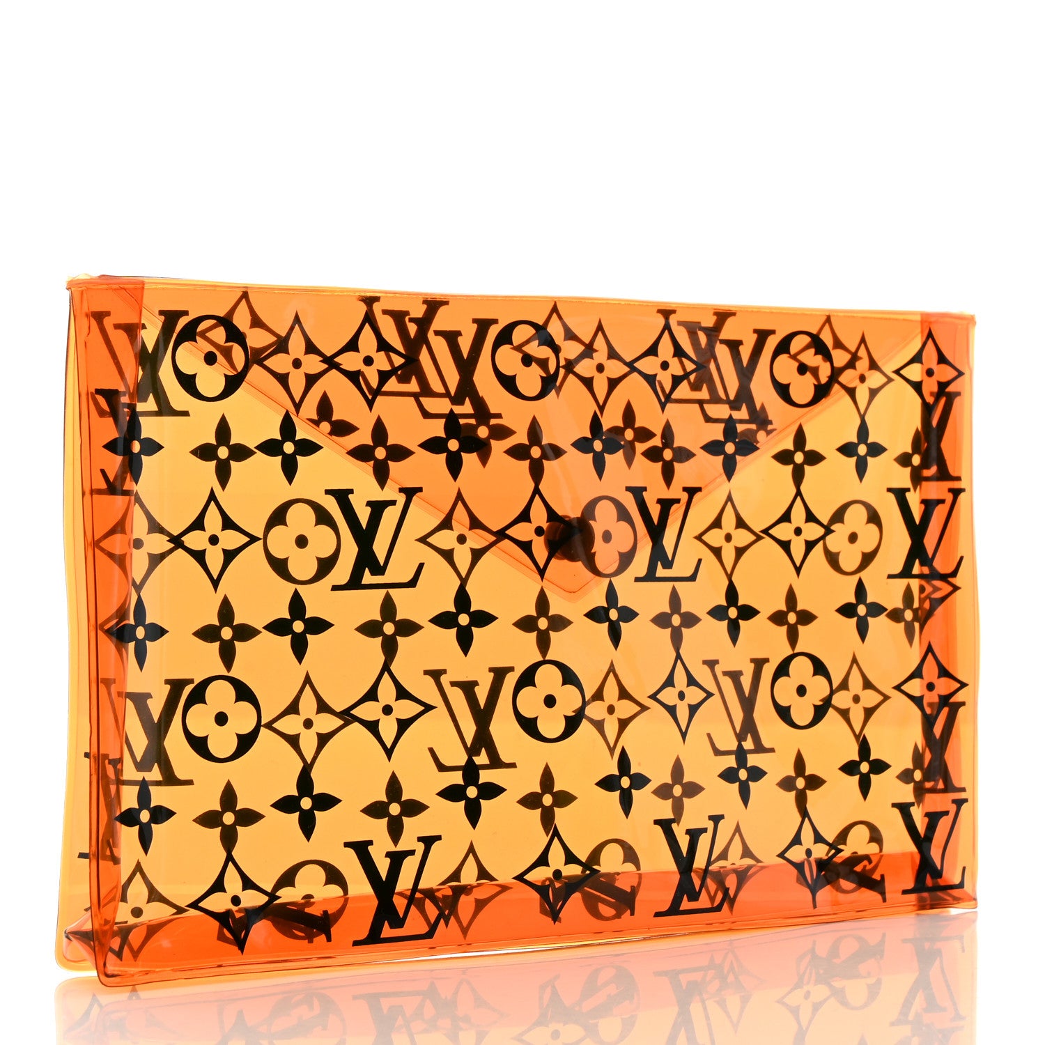 Louis Vuitton PVC Monogram Printed Envelope Pouch Orange 3 of 6