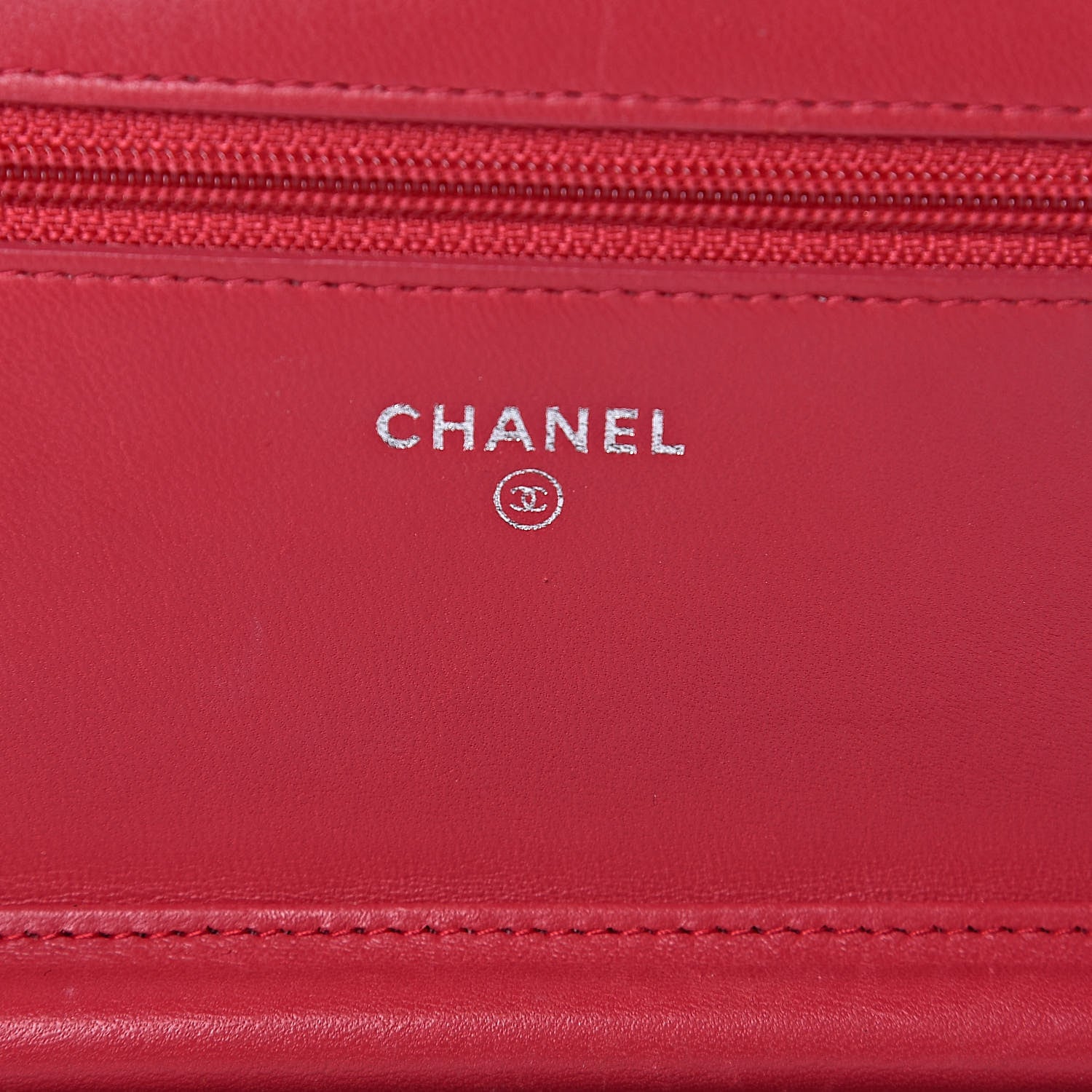 Chanel Calfskin Quilted Boy Wallet On Chain WOC Red 10 of 22