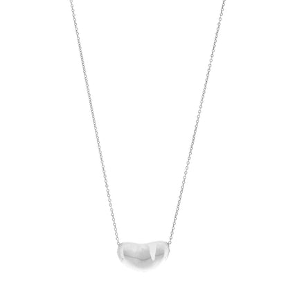 Tiffany Sterling Silver 18mm Elsa Peretti Bean Pendant Necklace 1 of 5
