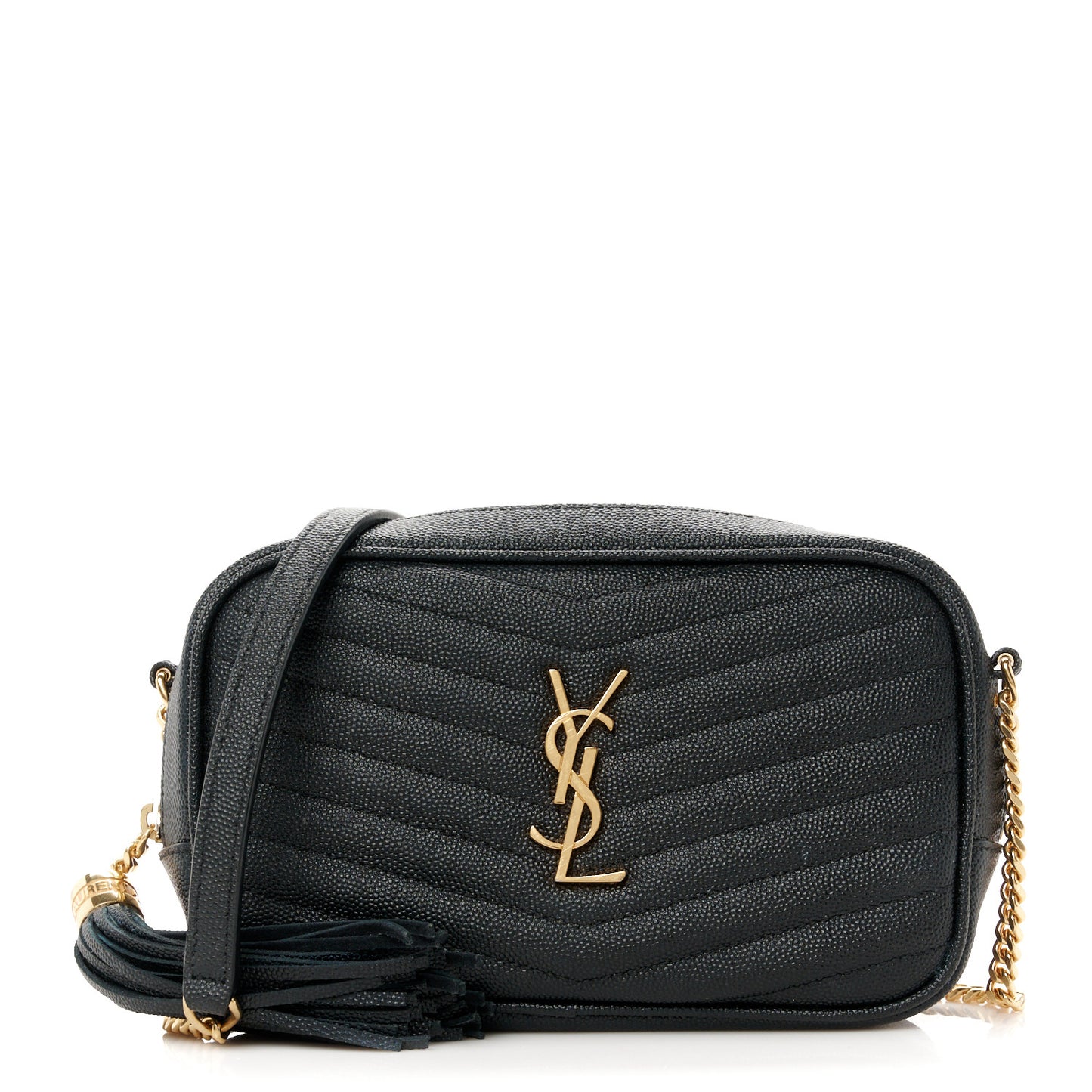 Grain De Poudre Matelasse Monogram Mini Lou Camera Bag Black