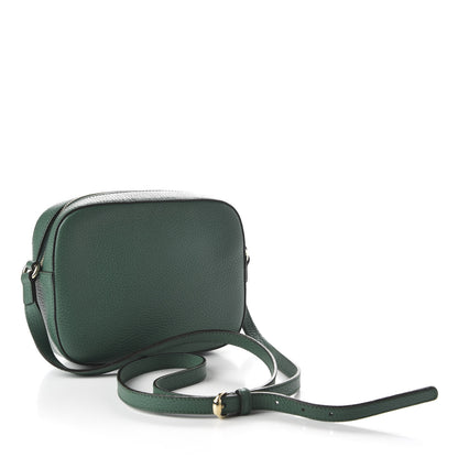 Gucci Pebbled Calfskin Small Soho Disco Bag Emerald Green 3 of 10