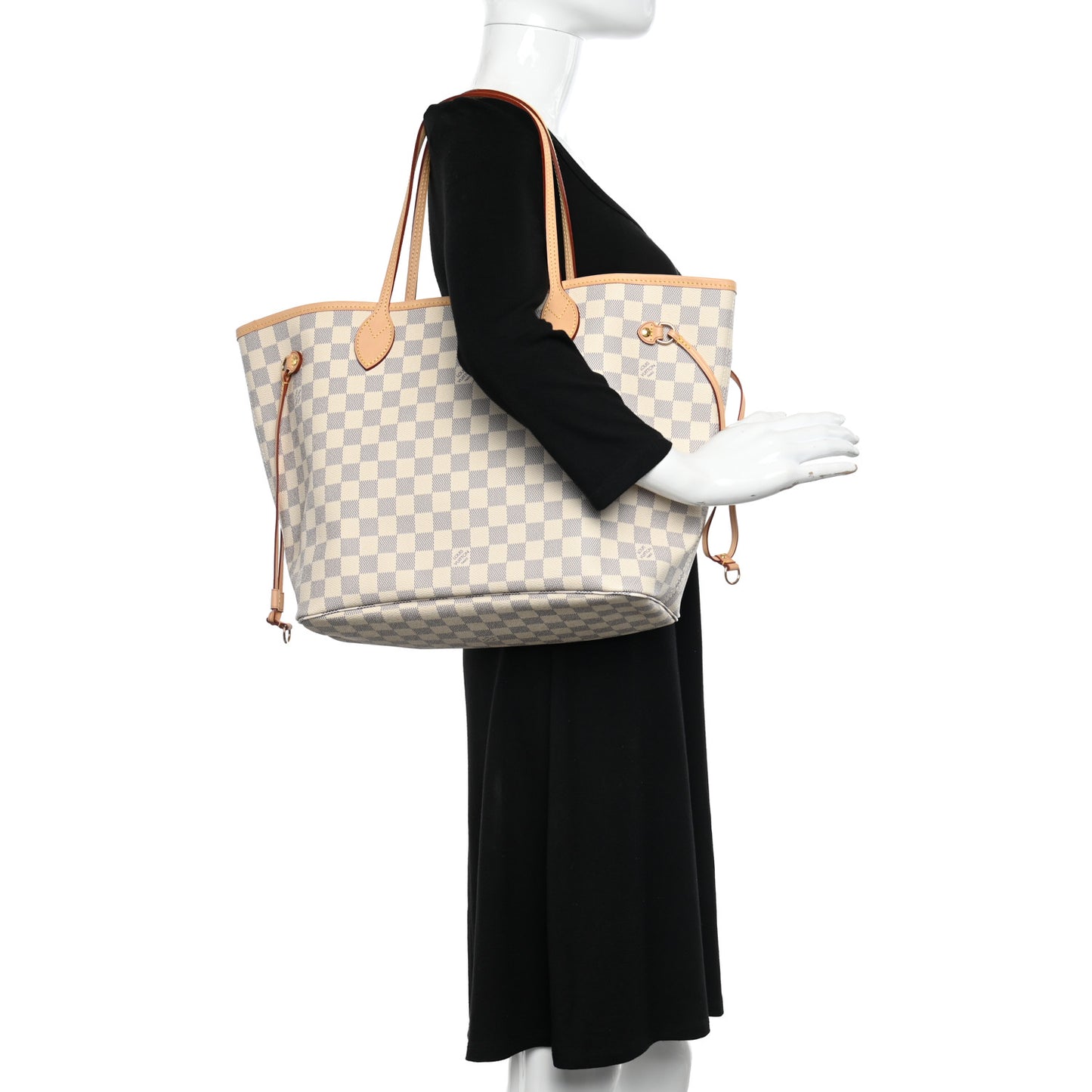 Damier Azur Neo Neverfull MM Rose Ballerine