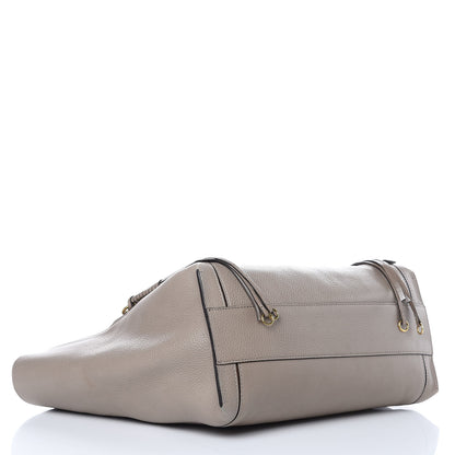 Chloe Smooth Calfskin Medium Milo Shopping Tote Motty Grey 5 of 14