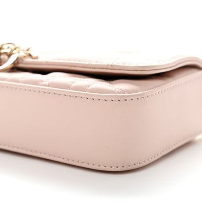 Christian Dior Lambskin Cannage Dior Talk Phone Pouch Rose Poudre 8 of 10