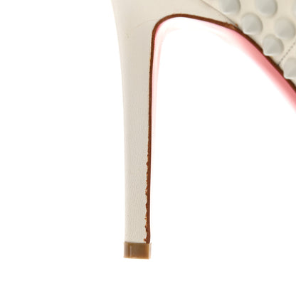 Christian Louboutin Nappa Pigalle Spikes 100 Pumps 36 White 9 of 10