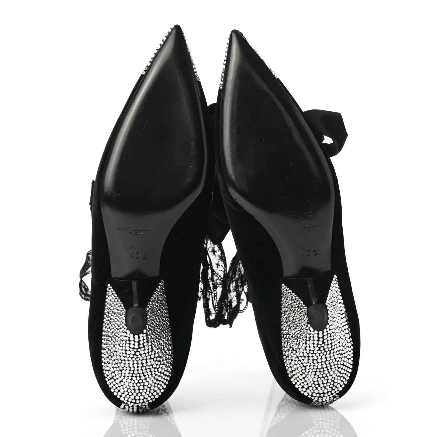 Velluto Master Crystal Embellished Blaze 45 La Strass Ankle Boots 40 Black