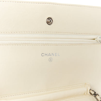 Chanel Aged Calfskin Quilted Reissue Wallet On Chain WOC White 6 of 15