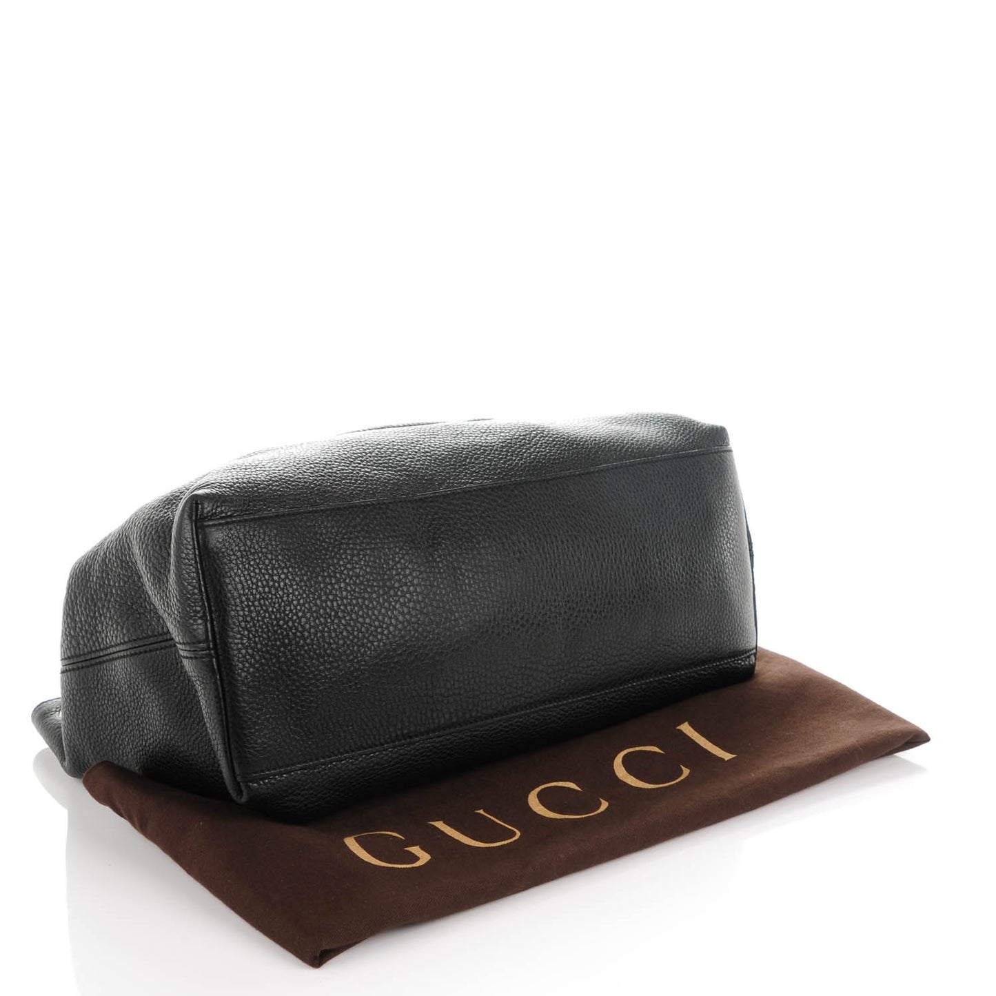 Pebbled Calfskin Medium Soho Chain Shoulder Bag Black