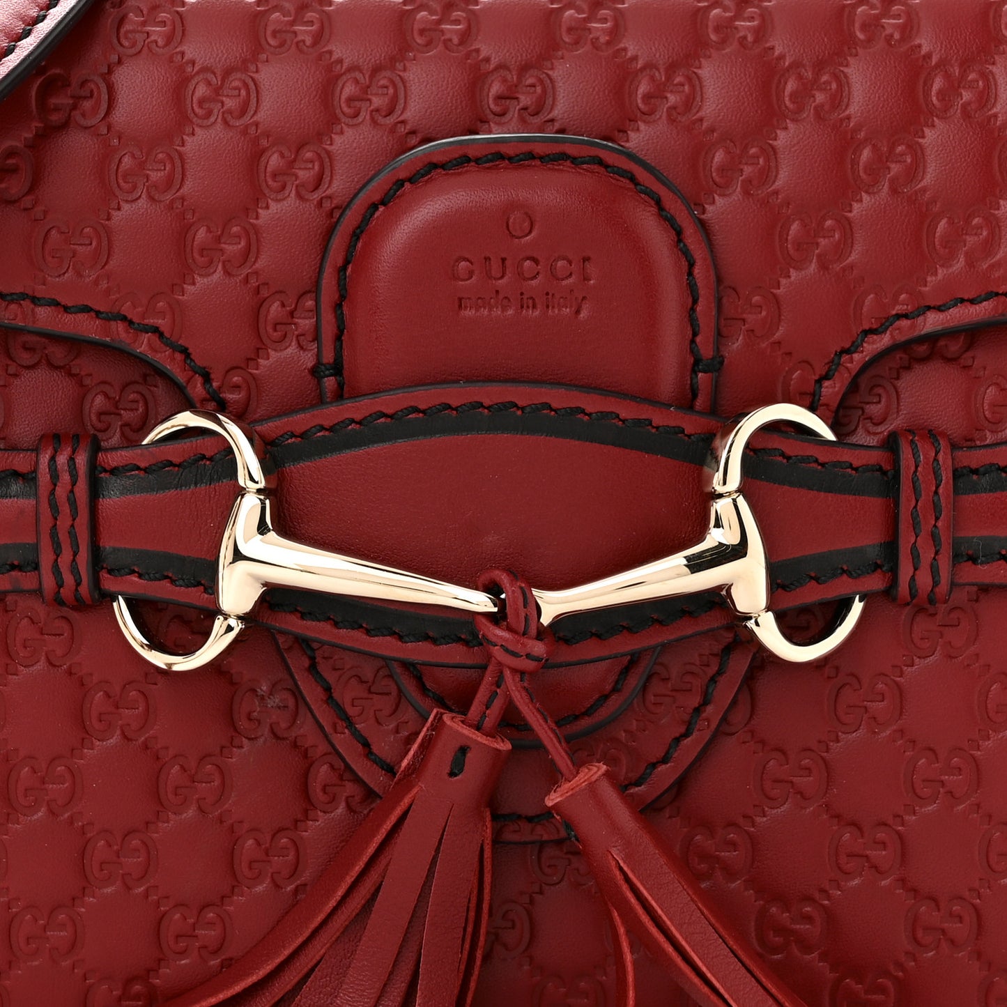 Soft Microguccissima Mini Emily Chain Shoulder Bag Rosso