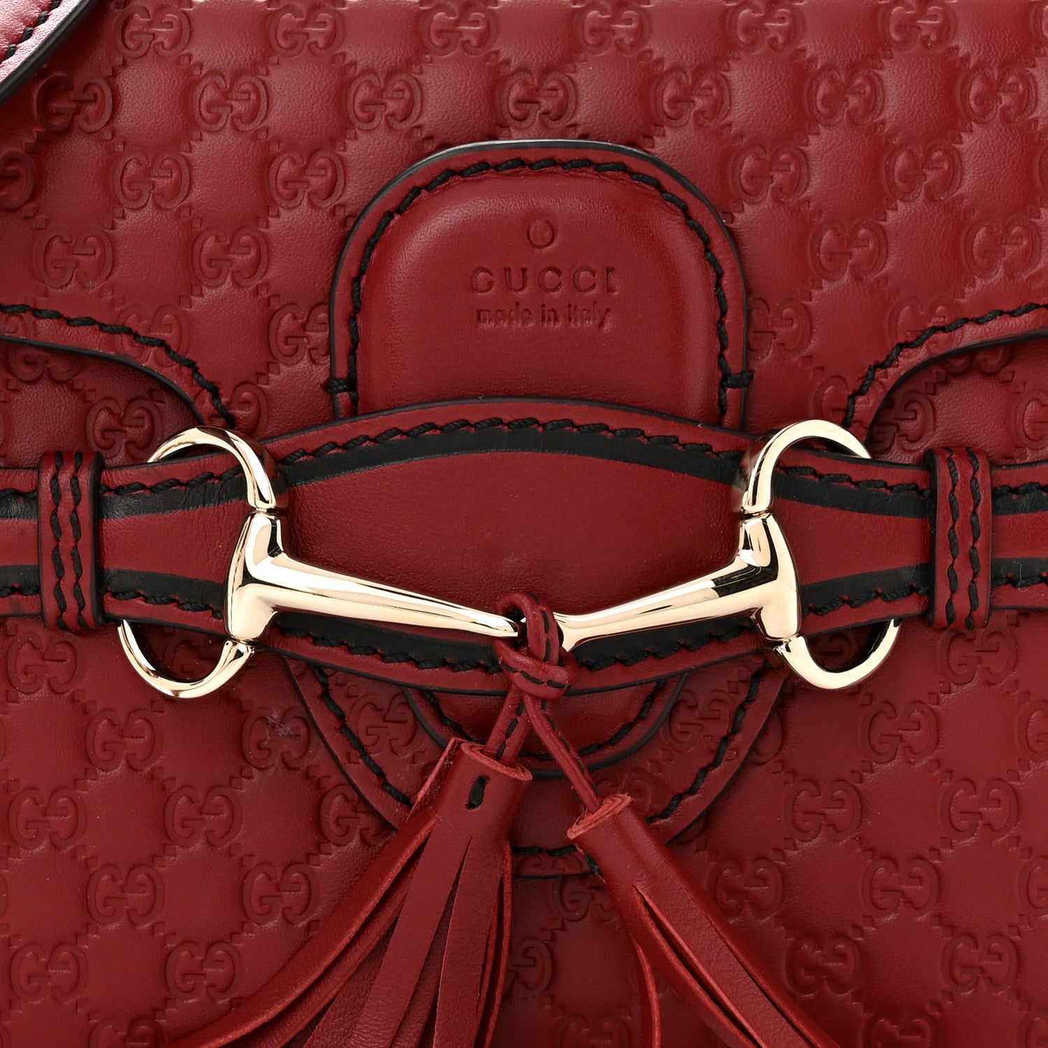 Gucci Soft Microguccissima Mini Emily Chain Shoulder Bag Rosso 8 of 11
