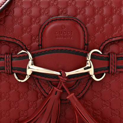 Gucci Soft Microguccissima Mini Emily Chain Shoulder Bag Rosso 8 of 11