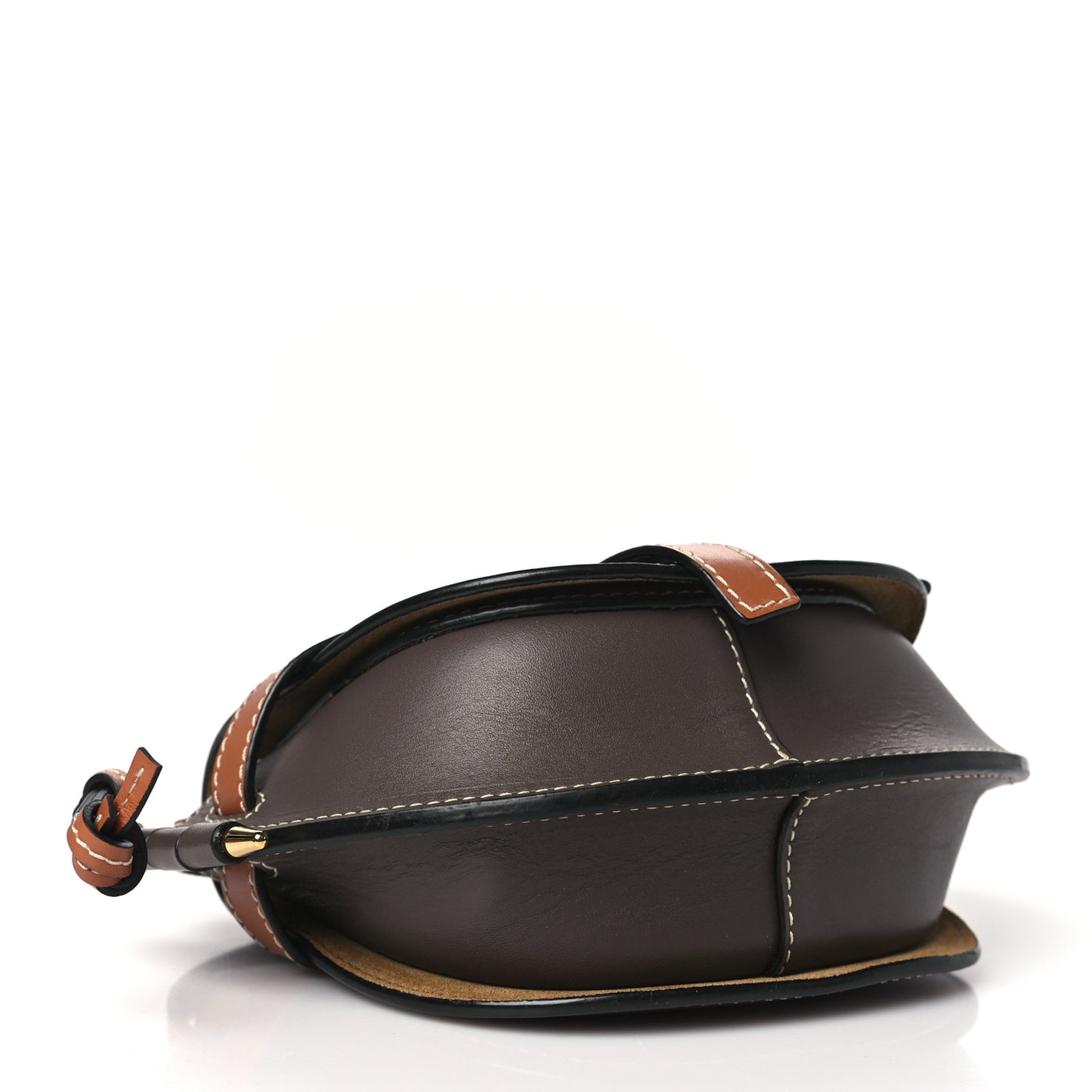 Calfskin Mini Gate Crossbody Bag Oxblood Tan Taupe