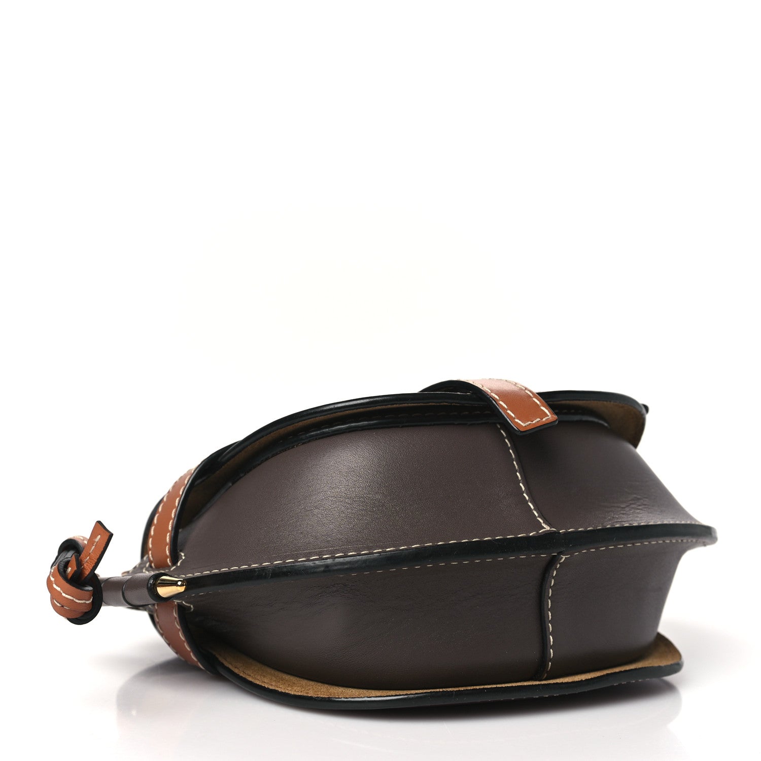 Loewe Calfskin Mini Gate Crossbody Bag Oxblood Tan Taupe 4 of 10