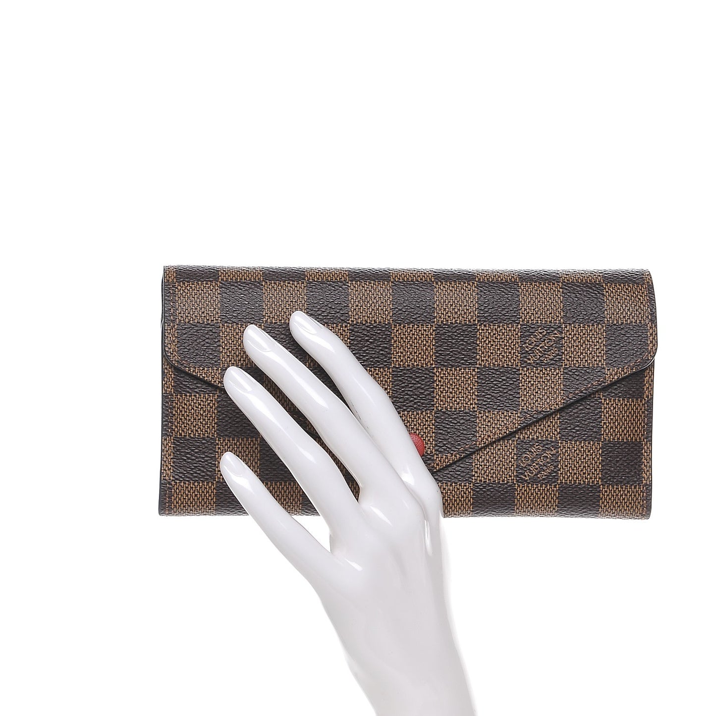 Damier Ebene Josephine Wallet Red