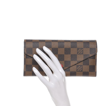 Louis Vuitton Damier Ebene Josephine Wallet Red 2 of 9