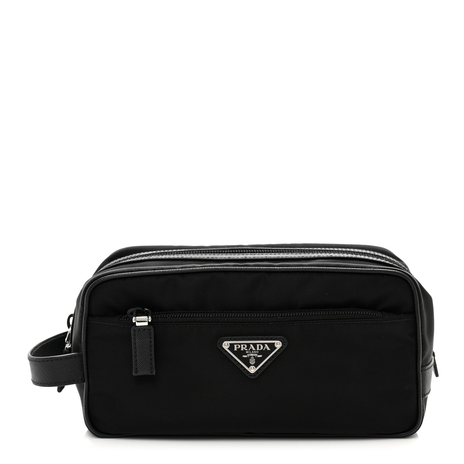 Prada Re-Nylon Saffiano Travel Pouch Black 1 of 6