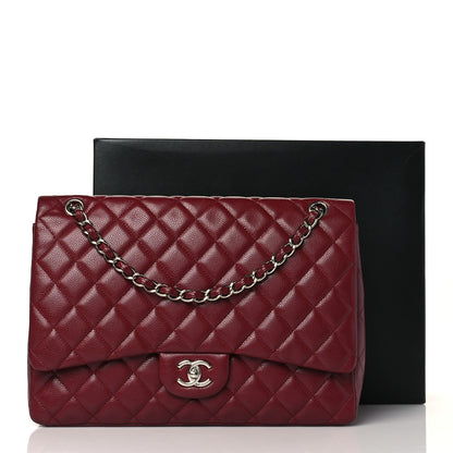 Chanel Caviar Quilted Maxi Single Flap Red 12 of 12
