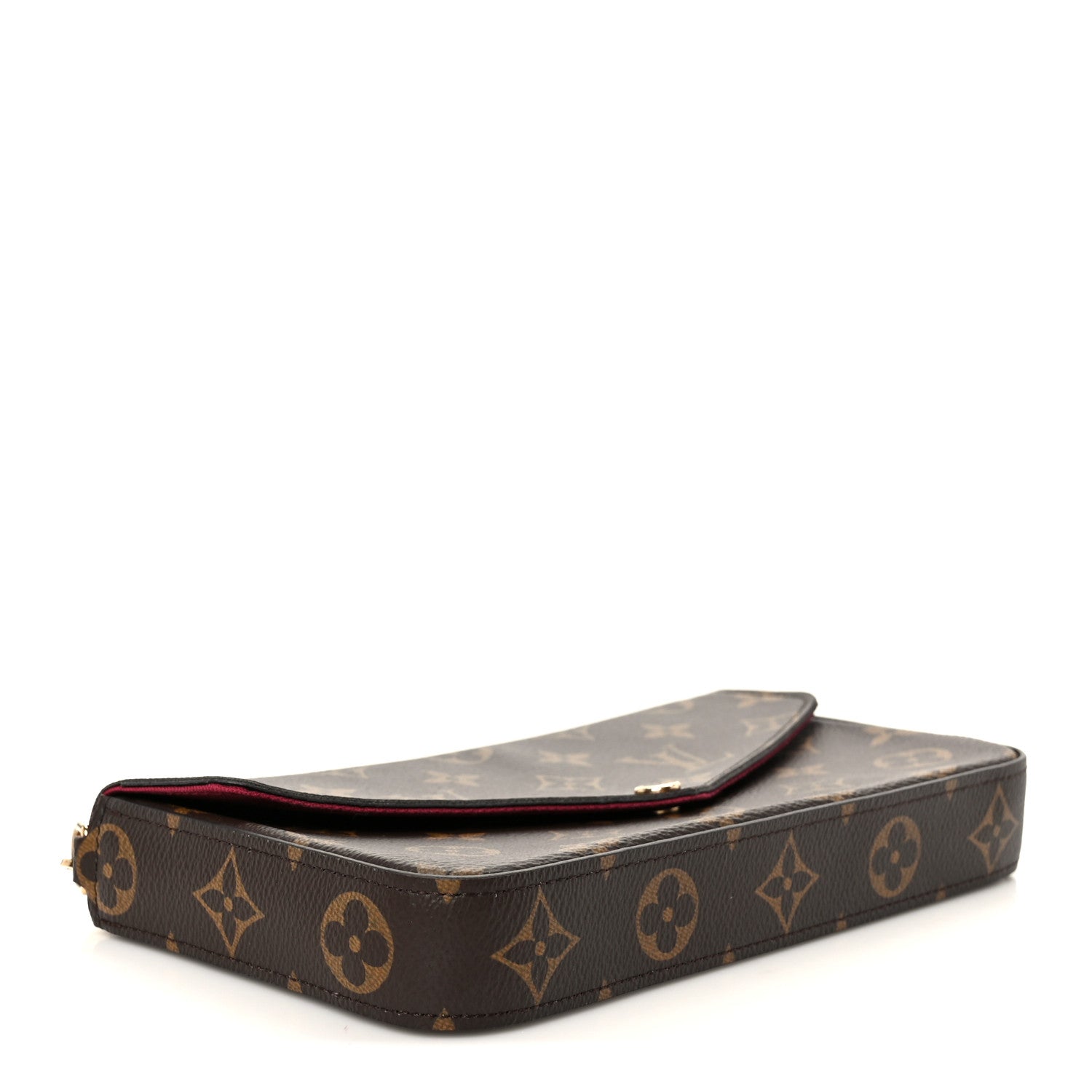 Louis Vuitton Monogram Pochette Felicie Chain Wallet Fuchsia 5 of 15