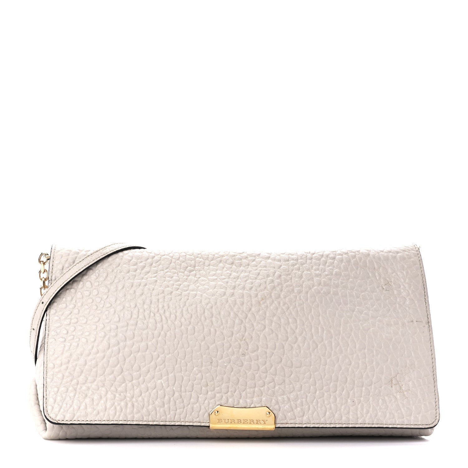Burberry Signature Grain Medium Mildenhall Crossbody Bag Pale Grey 1 of 12