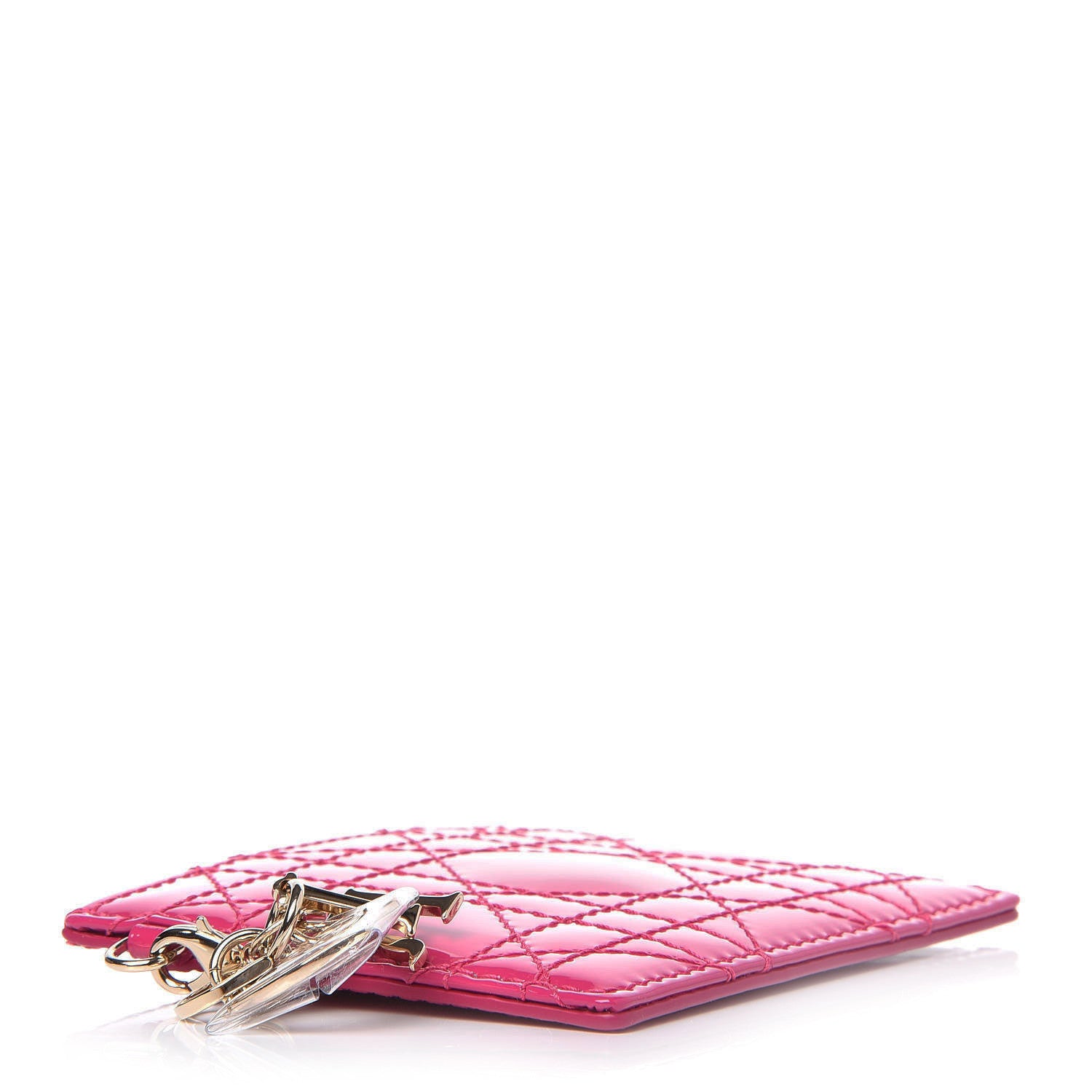 Christian Dior Patent Cannage Lady Dior Card Holder Magenta 4 of 7