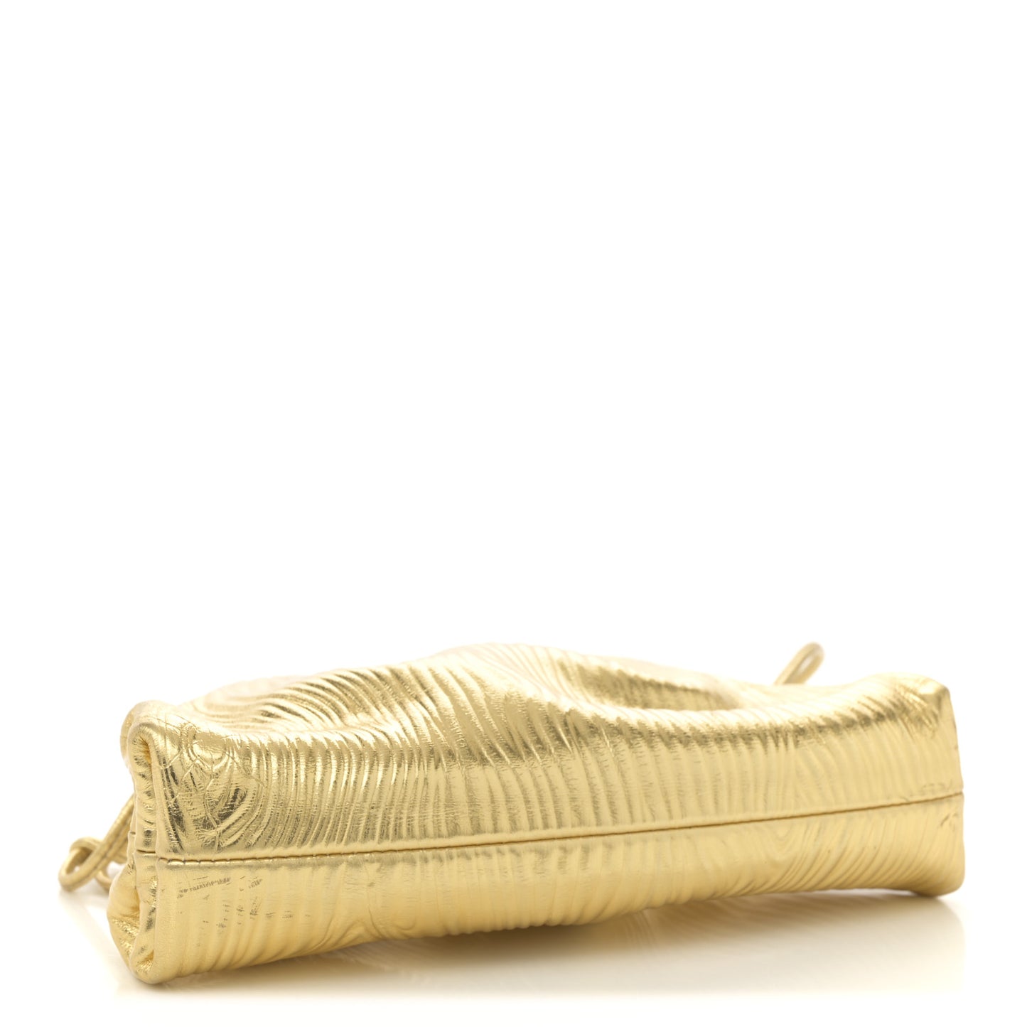 Metallic Bark Calfskin The Mini Pouch Gold
