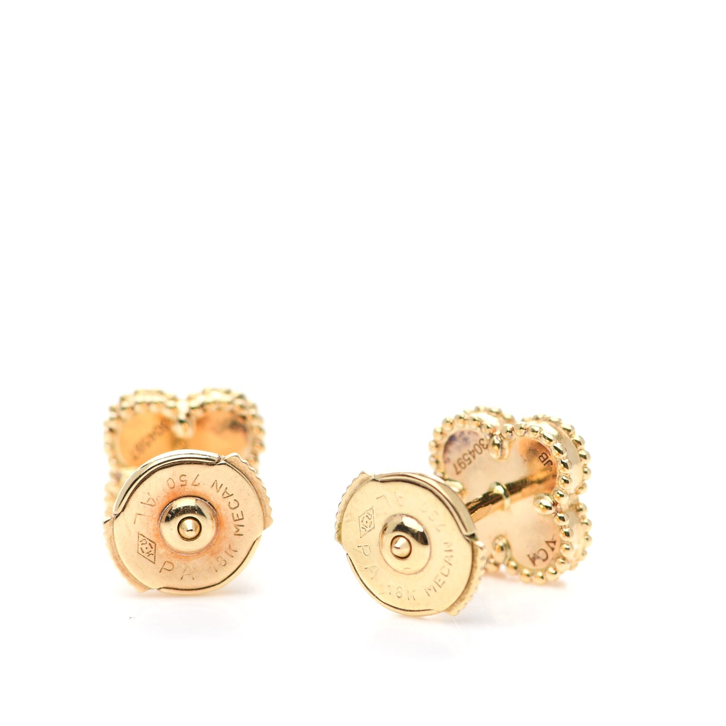 18K Yellow Gold Mother of Pearl Sweet Alhambra Earrings