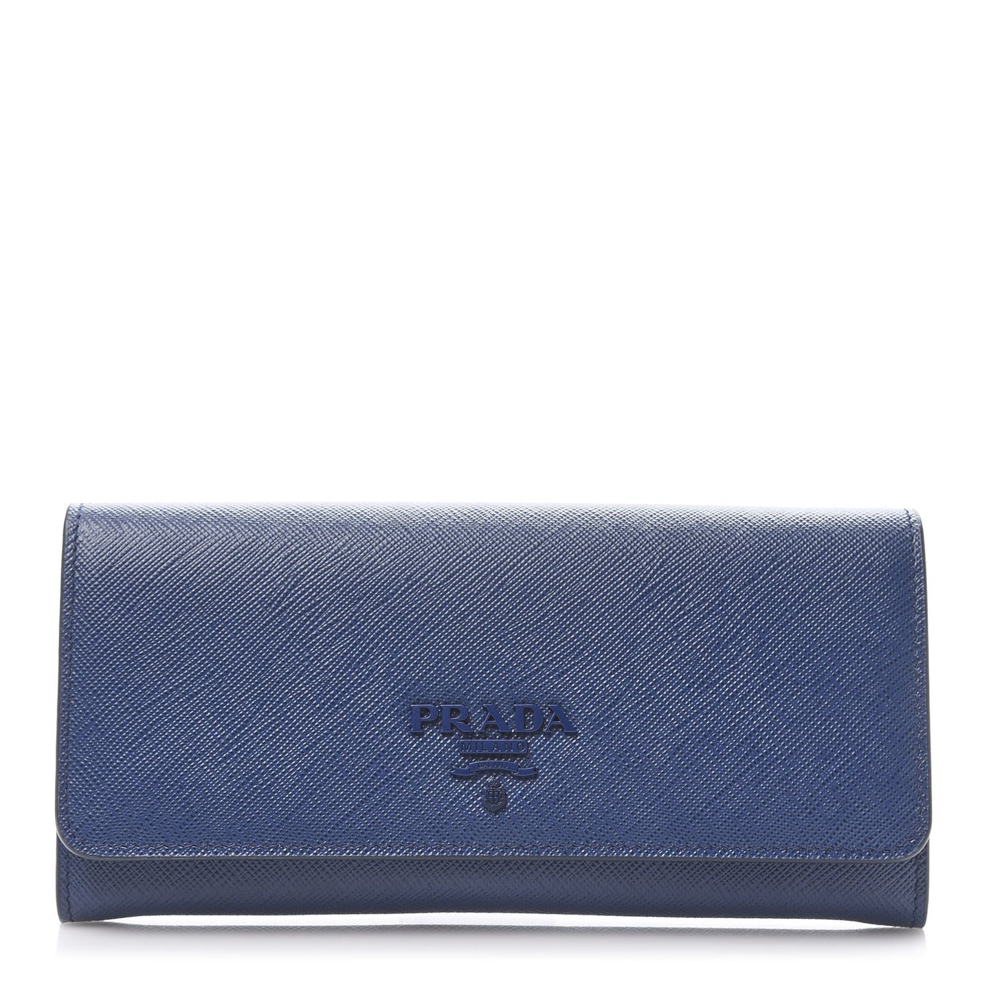 Saffiano Shine Monochrome Continental Wallet Bleuette