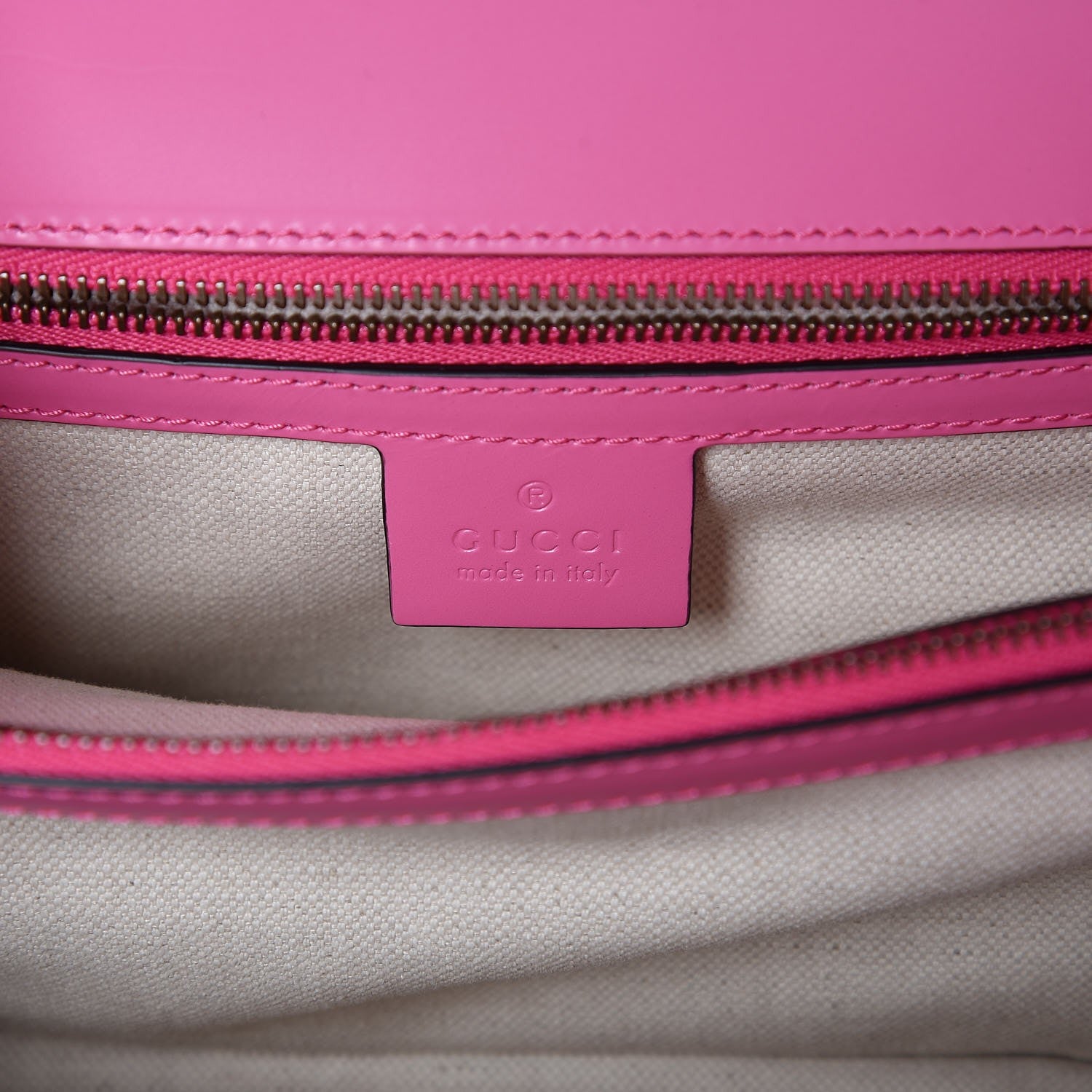 Gucci Knight Calfskin Malaga Kid Heart Medium GG Marmont Chain Handle Bag Tropical Pink Flower Hibiscus Red Multicolor 6 of 7
