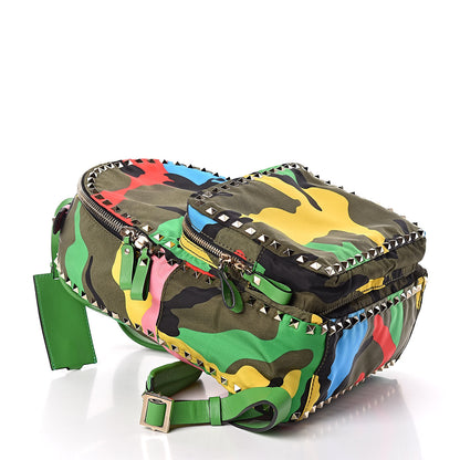 Valentino Garavani Nylon Psychedelic Camouflage Medium Rockstud Backpack Multicolor 4 of 9