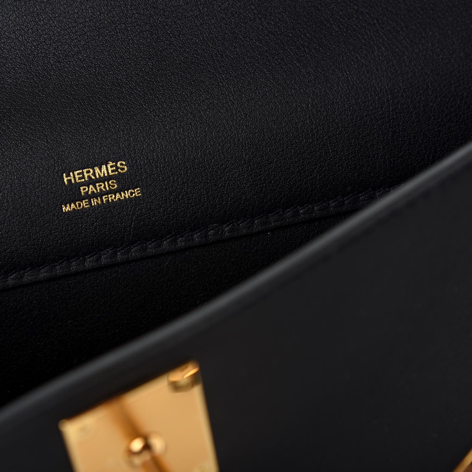Hermes Swift Kelly Cut Clutch Pochette Black 6 of 8