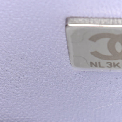 Chanel Caviar Quilted Medium Double Flap Light Purple 7 of 9