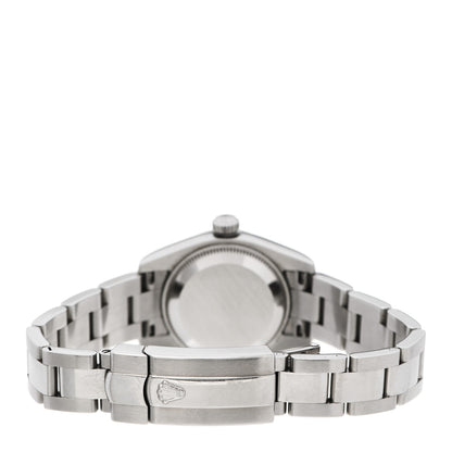Rolex Stainless Steel 18K White Gold Diamond 26mm Oyster Perpetual Datejust Watch Silver 179174 3 of 5