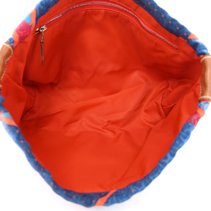 Hermes Silk Carre en Cravates Fourbi 20 PM Pouch Bleu Saphir 5 of 9