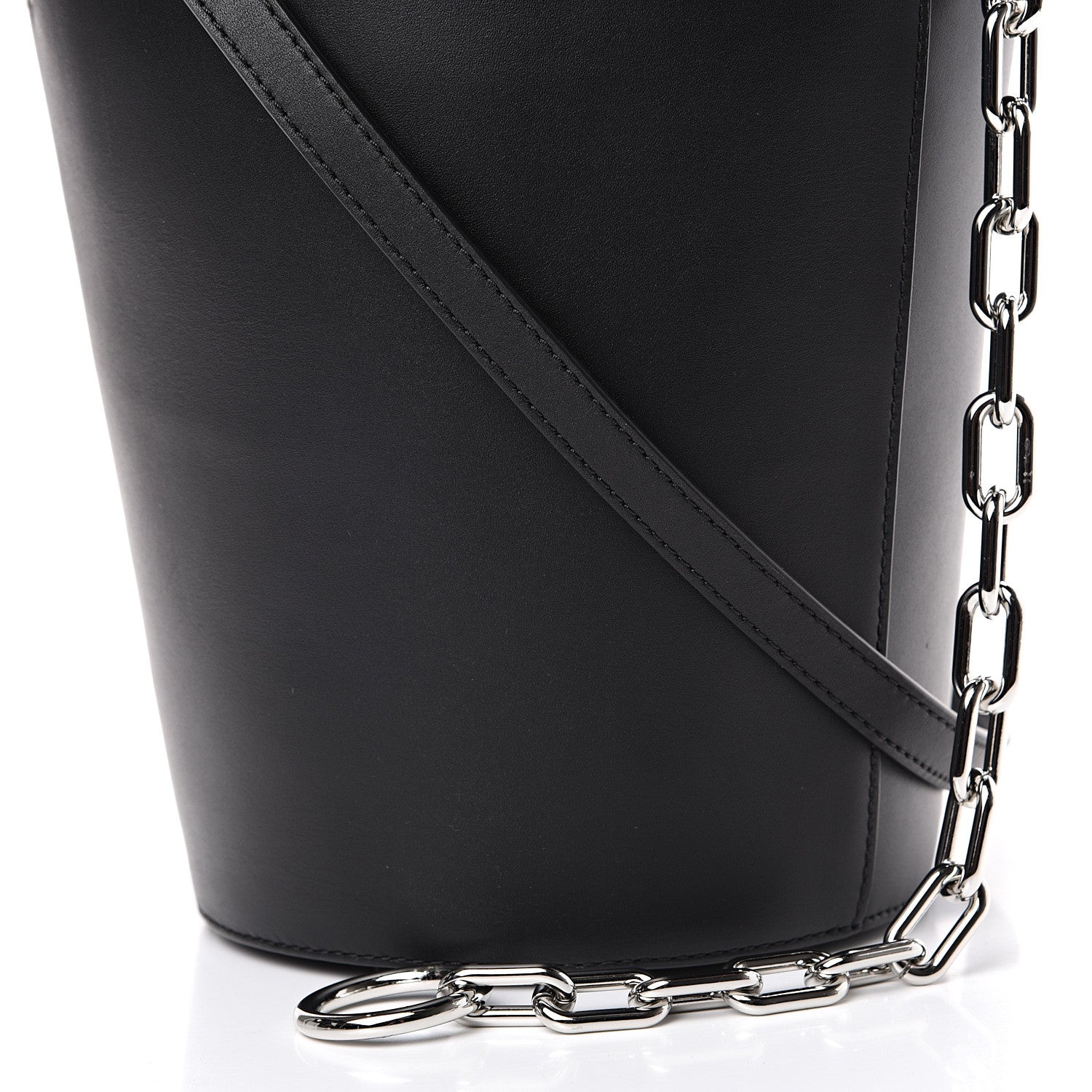 Alexander Wang Calfskin Roxy Large Chain Bucket Black Silver Hardware 8 of 12