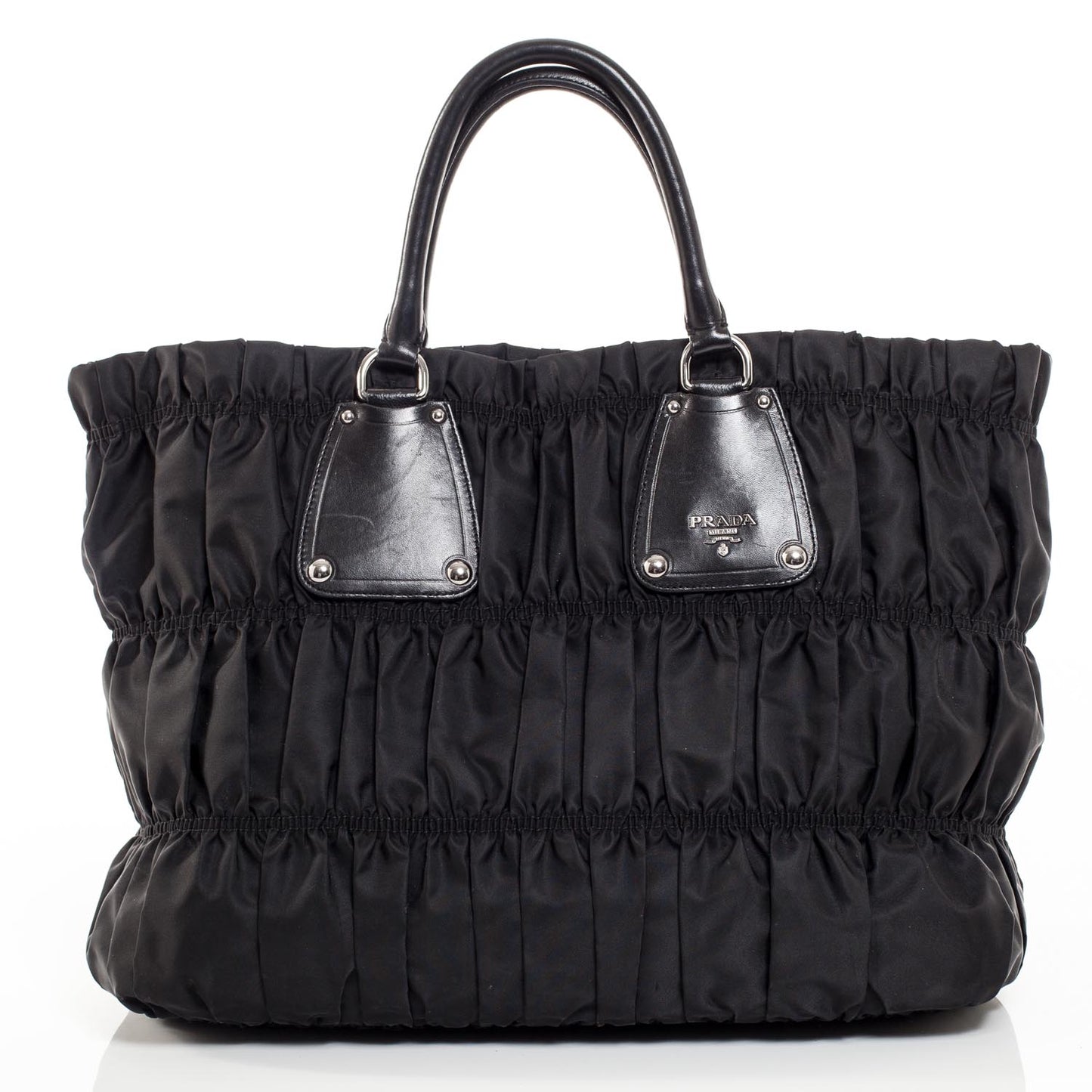 Tessuto Nylon Gaufre Tote Nero Black