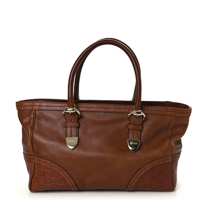Gucci Guccissima Trim Large Signoria Tote Brown 1 of 9