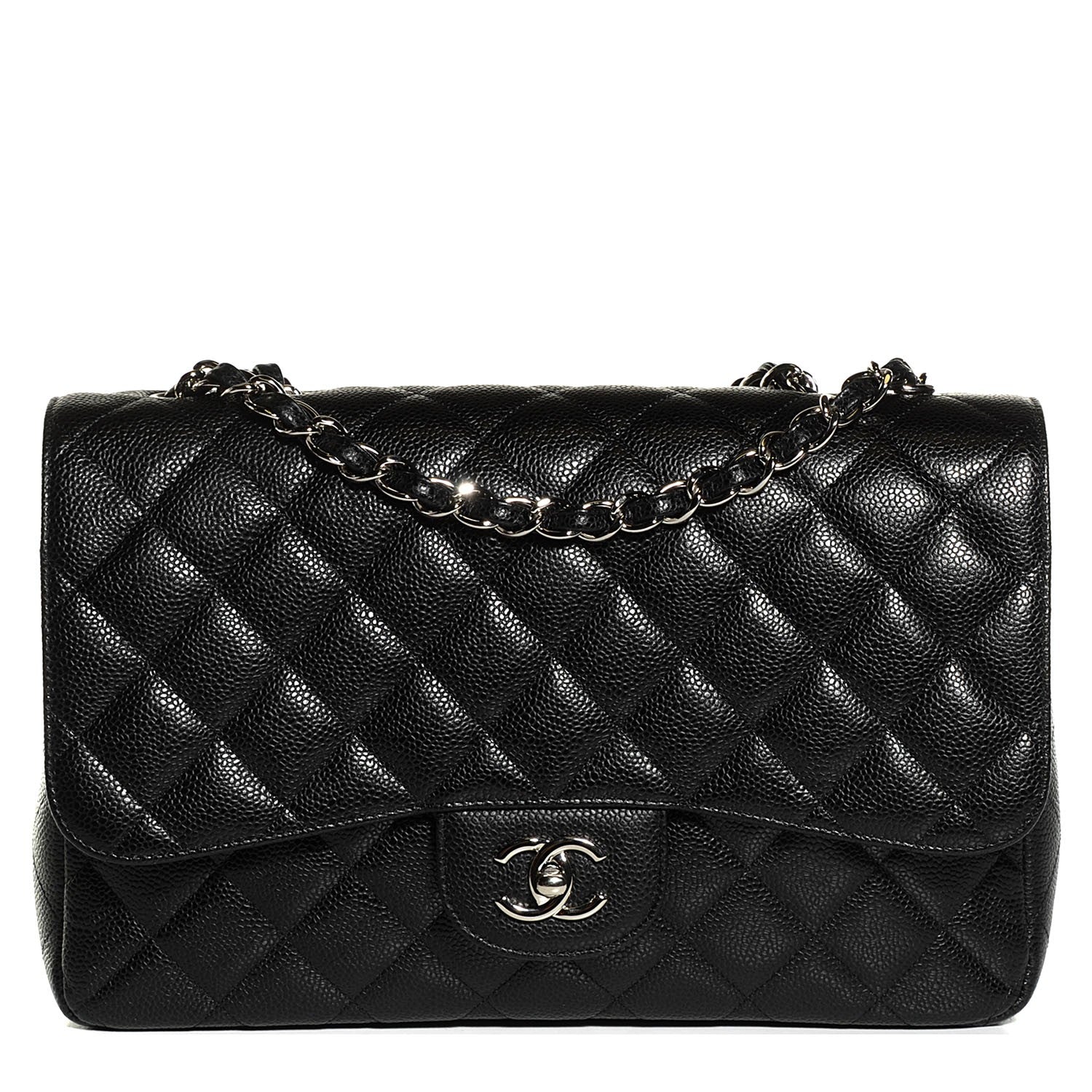 Chanel Caviar Quilted Jumbo Single Flap Black 1 of 9