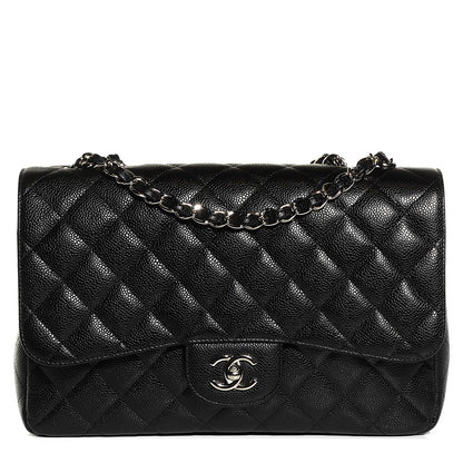 Chanel Caviar Quilted Jumbo Single Flap Black 1 of 9