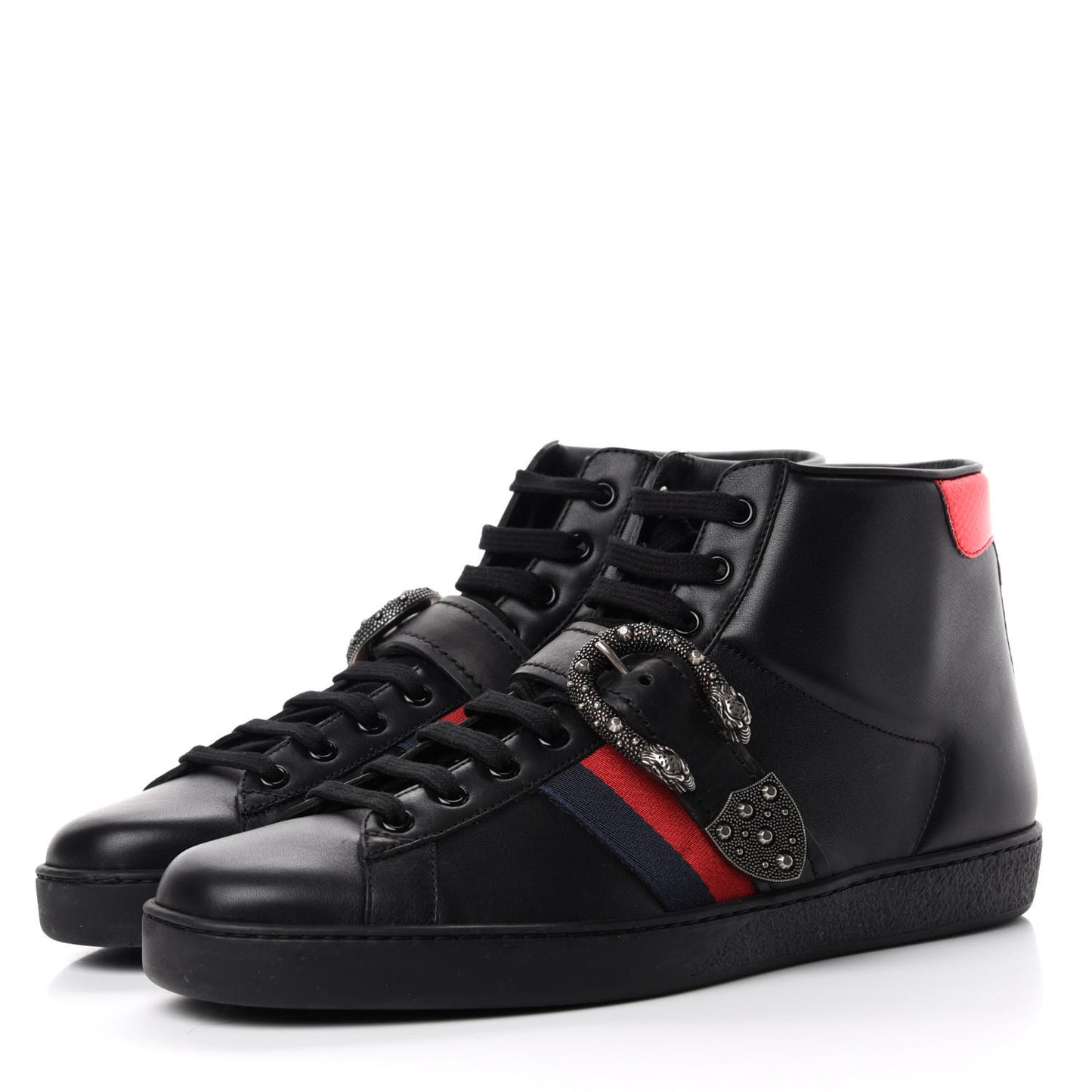 Calfskin Ayers Web Mens Dionysus High Top Sneakers 9.5 Black